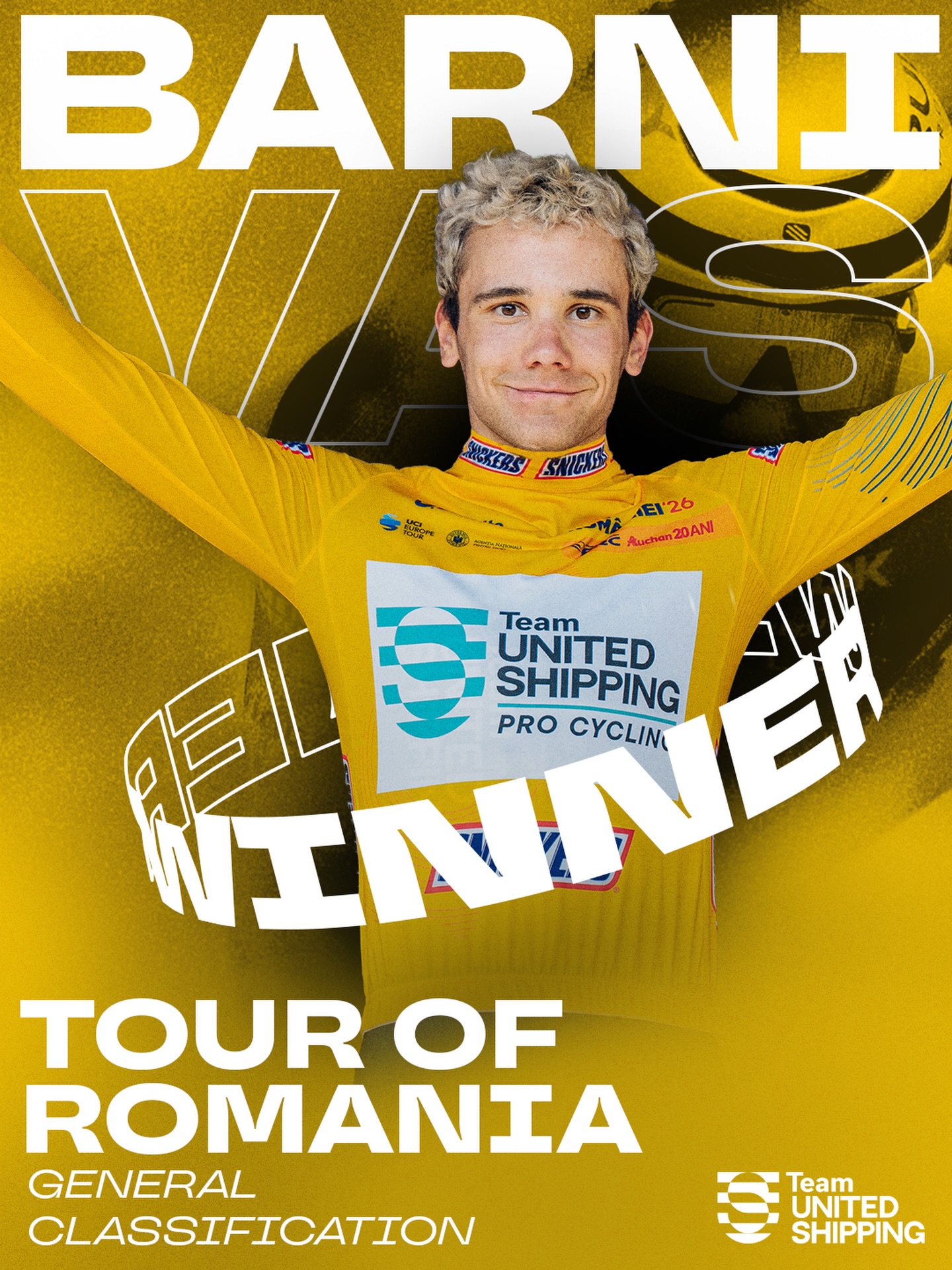 🇷🇴 Vas Barni a Román Körverseny összetett győztese! 🟡
-
Barnabás Vas has won the GC of the Tour of Romania!
#tus_riders #TeamUnitedShipping