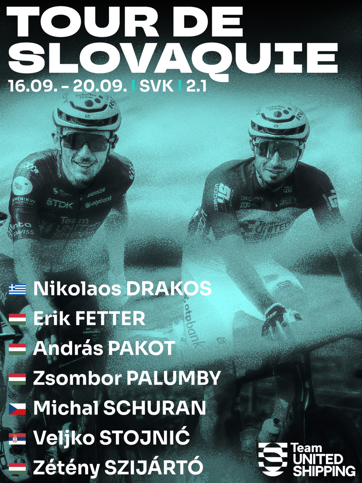What color is the KOM jersey in the Tour de Slovaquie? 🤔
Hopefully, you’ll see us wearing it over the next five days!
Five stages with a super strong field—including WorldTour and ProTeams—it’s going to be a fast one. We start with three hilly days, followed by a sprint stage, and then finish on the HC climb up Kráľova hoľa this Sunday!
-
Újabb pöttyös a gyűjteményben? 🤔
Reméljük! Holnaptól a Szlovák Körversenyen rajtol a csapat. Öt nap, a mezőnyben számos WorldTour- és ProTeam-együttessel. Egy dombos szakasszal kezdünk, amit két kisebb hegyi etap és egy sprintszakasz követ, vasárnap pedig jön a királyetap, amely a kiemelt kategóriás Kráľova hoľa tetején ér véget!
#tus_riders #TeamUnitedShipping