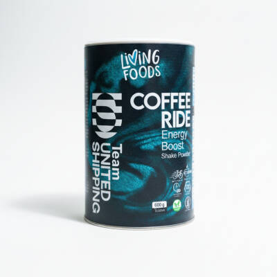 Living Foods x TUS Coffee Ride energy shake powder