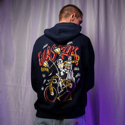 Klasszik kapucnis pulcsi - Tengerészkék